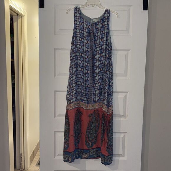 Sundance Fiore Tile Paisley Print Sleeveless Maxi Dress - Picture 1 of 6